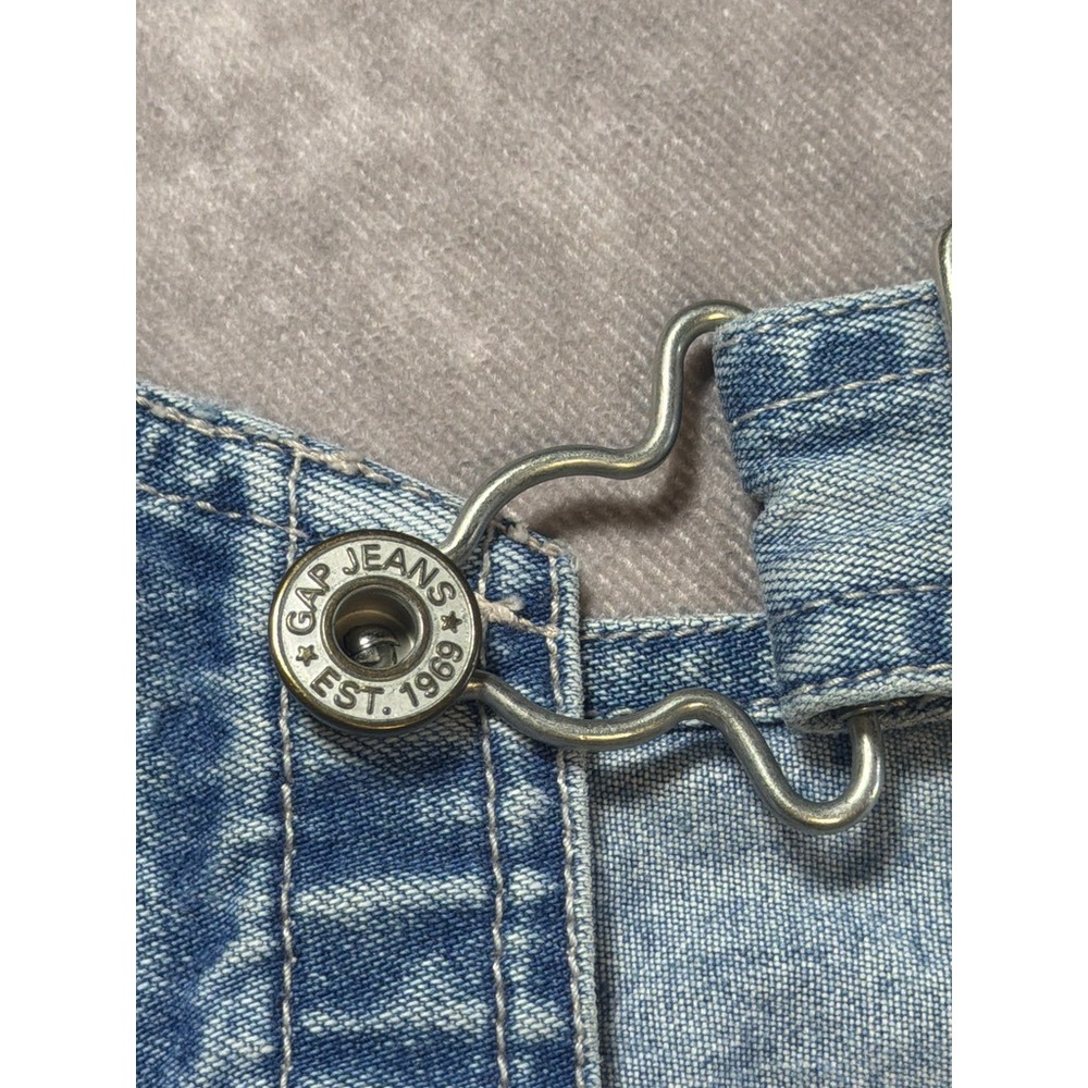 Vintage 1999 Gap Denim Overalls XS Blue Cotton Carpenter Workwear Dungarees - Picture 13 of 14